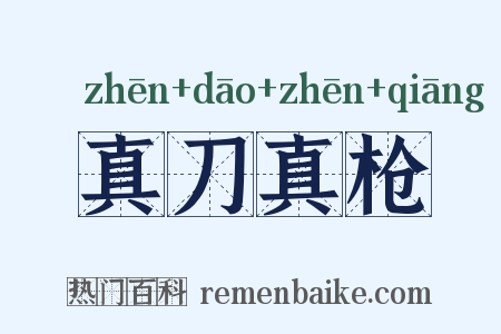 真刀真枪是什么意思的图片